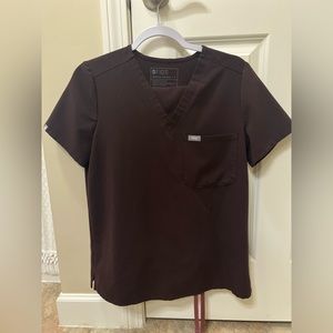 Figs Espresso Catarina Top + Zamora Jogger Scrubs